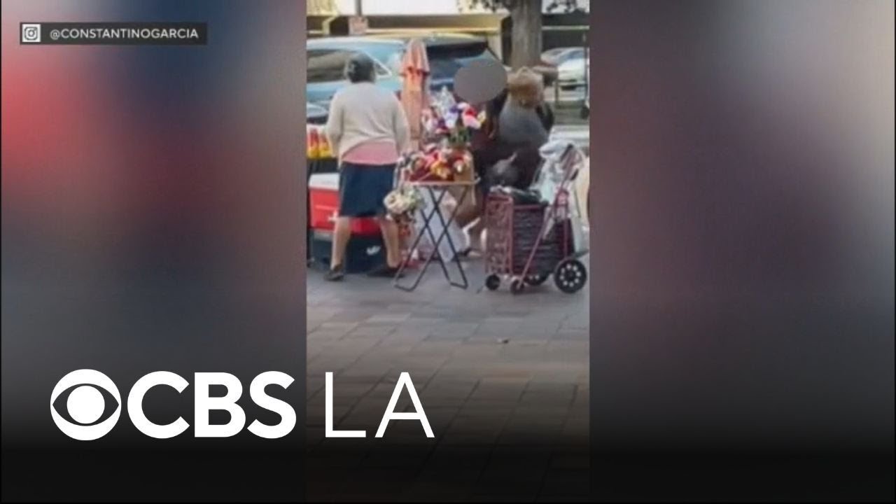 Woman arrested for allegedly attacking downtown LA street vendor