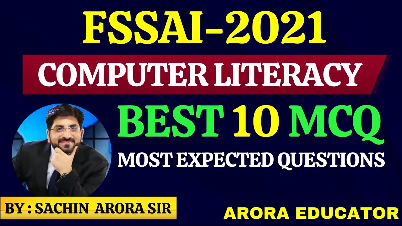 FSSAI Computer Classes | FSSAI Recruitment 2021 | FSSAI Computer Literacy MCQ | FSSAI Classes |