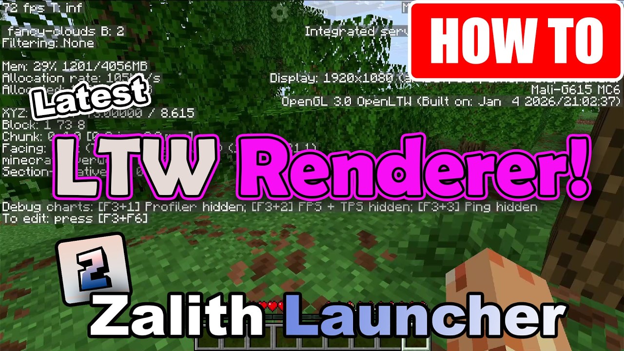 Get The Latest LTW Renderer For Zalith Launcher How To
