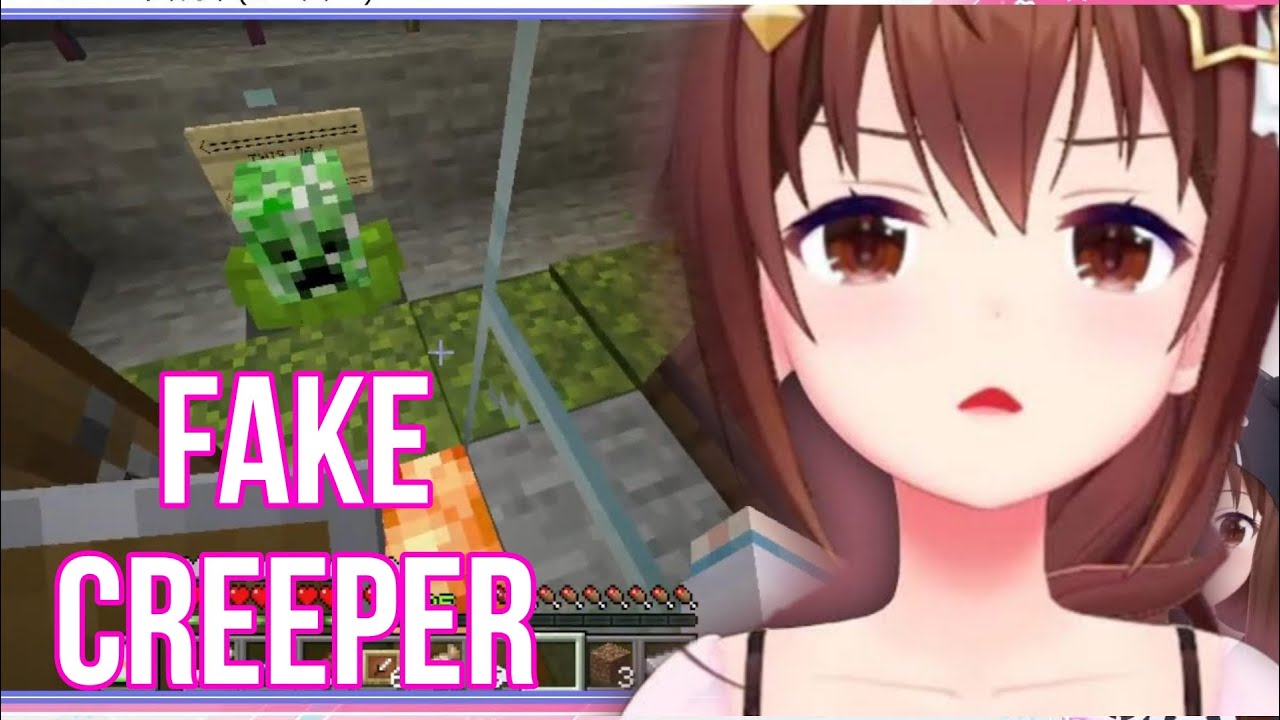Tokino Sora Got Scared By Kaela's Fake Creeper | Minecraft [Hololive/Sub]