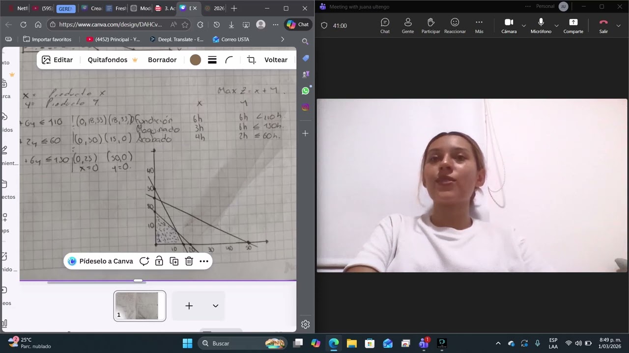 Ejercicio modelo matemático