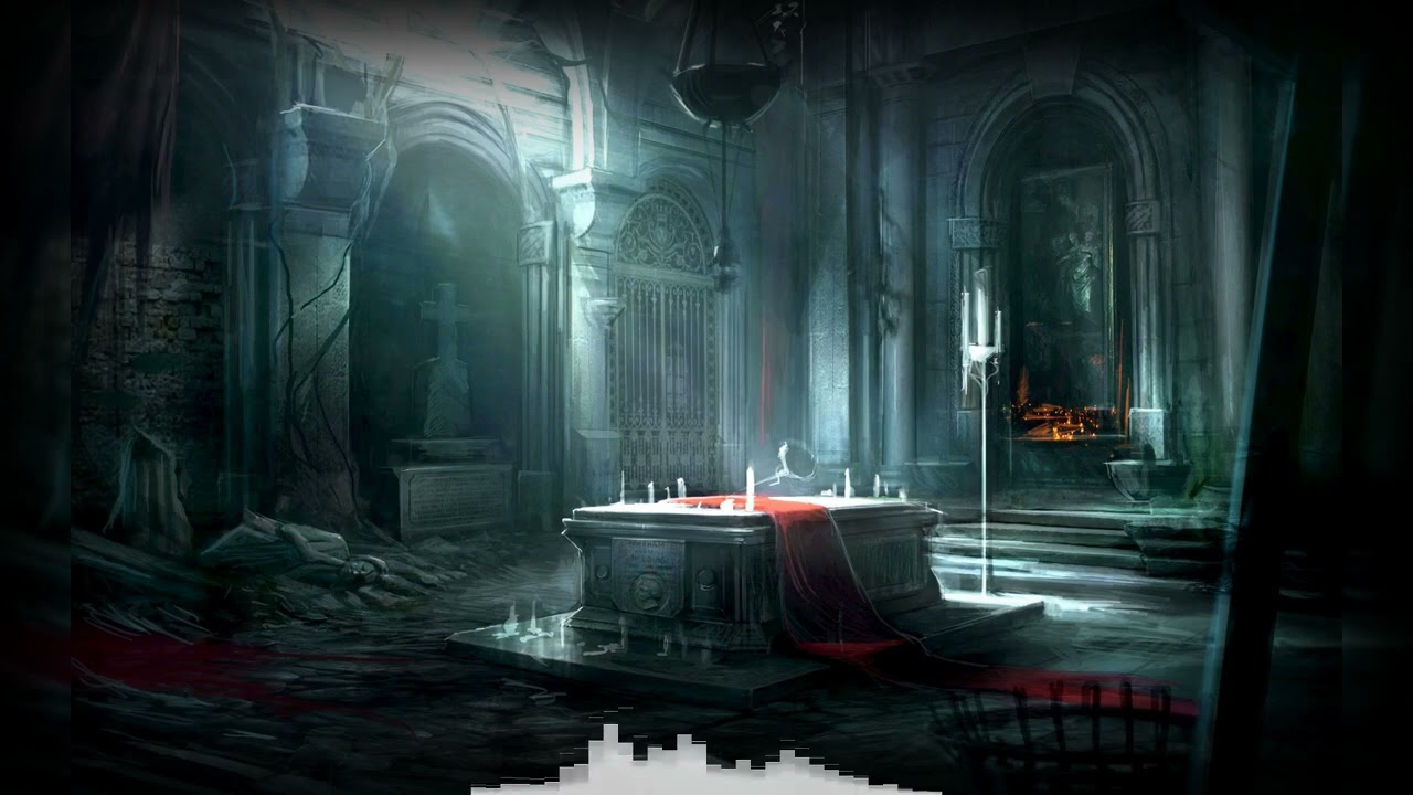 Exploring the haunted crypt