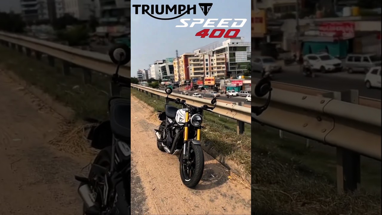 Triumph Speed 400 modified 0-100||triumph Speed 400 modified exhaust||drag race||#bike#triumph#vlog