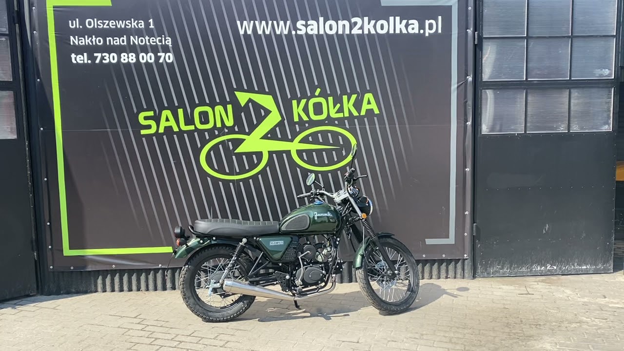Motorower Junak 49CC RAW50 kolor zielony - prezentacja i uruchomienie pojazdu #salon2kolka