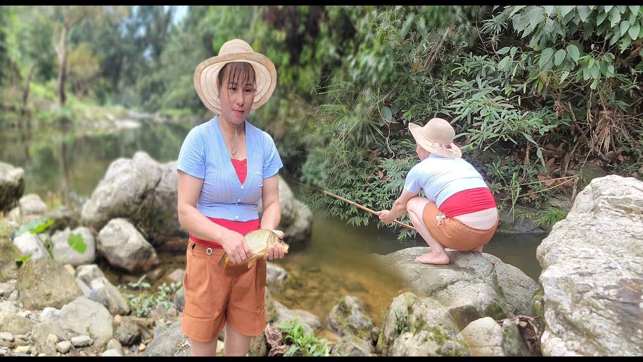 Poor woman When she met a giant fish, she risked her life to catch it  Lytamca