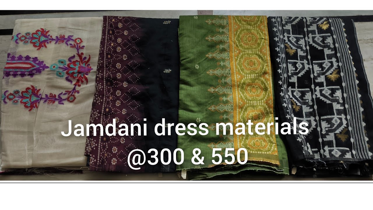 Jamdani dress materials 300 & 550...☎️7995936654