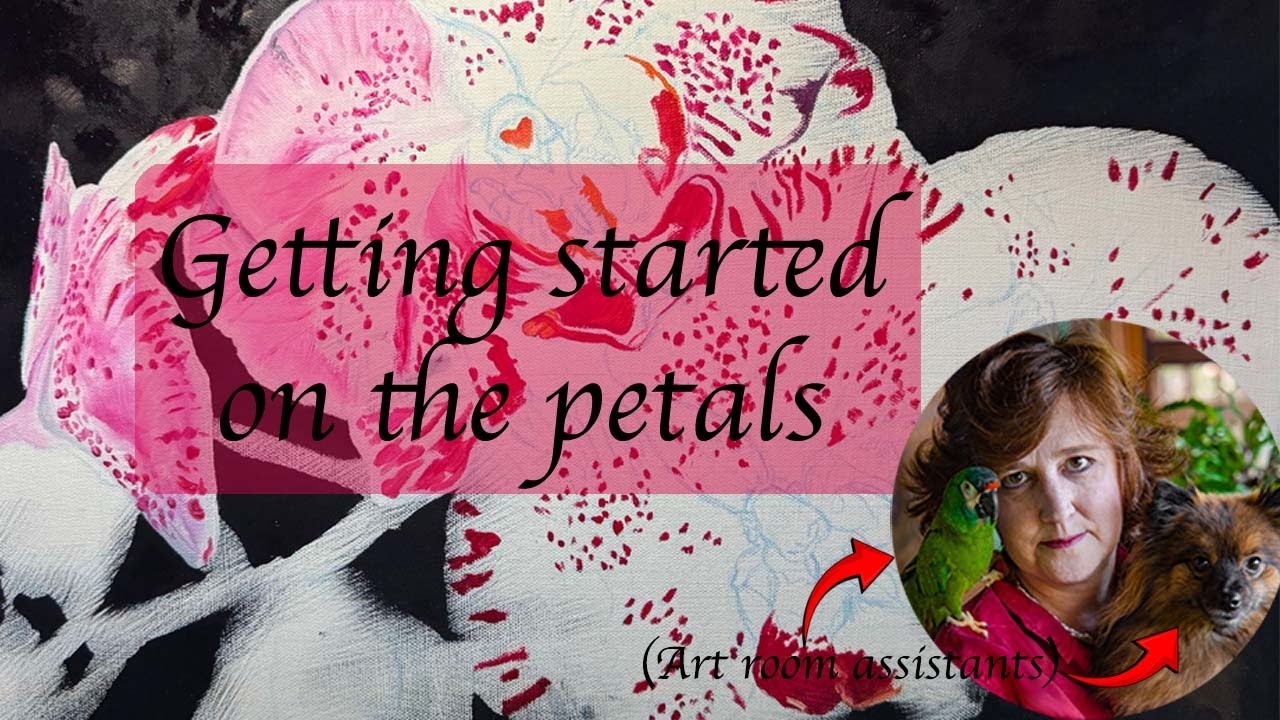 Oil Painting Tutorial for orchid flowers