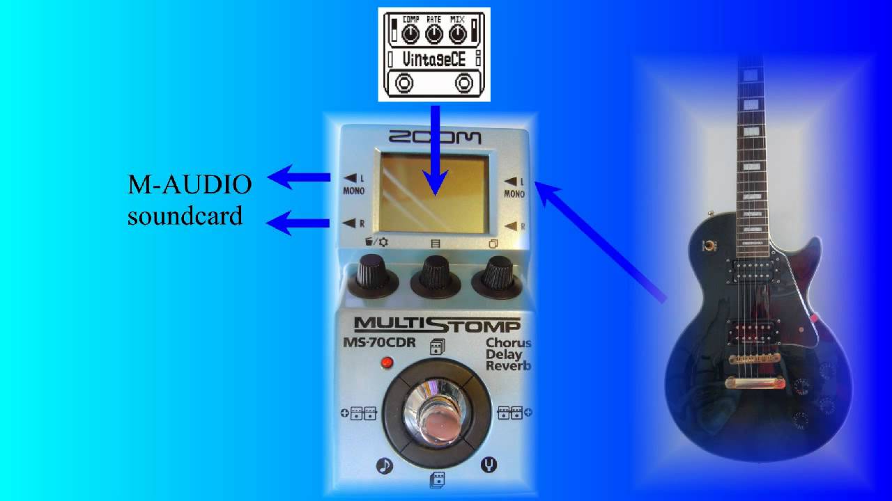 Zoom MS-70CDR Vintage CE - Stereo Delay - HD Reverb - with different guitars