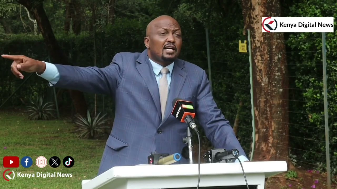 Angry Moses Kuria issues a tough presser after being accused of organizing violence!!