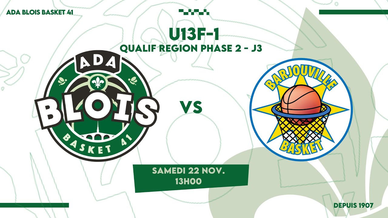 ADA BLOIS BASKET 41 - BARJOUVILLE  - PHASE 2 - J3 - U13F