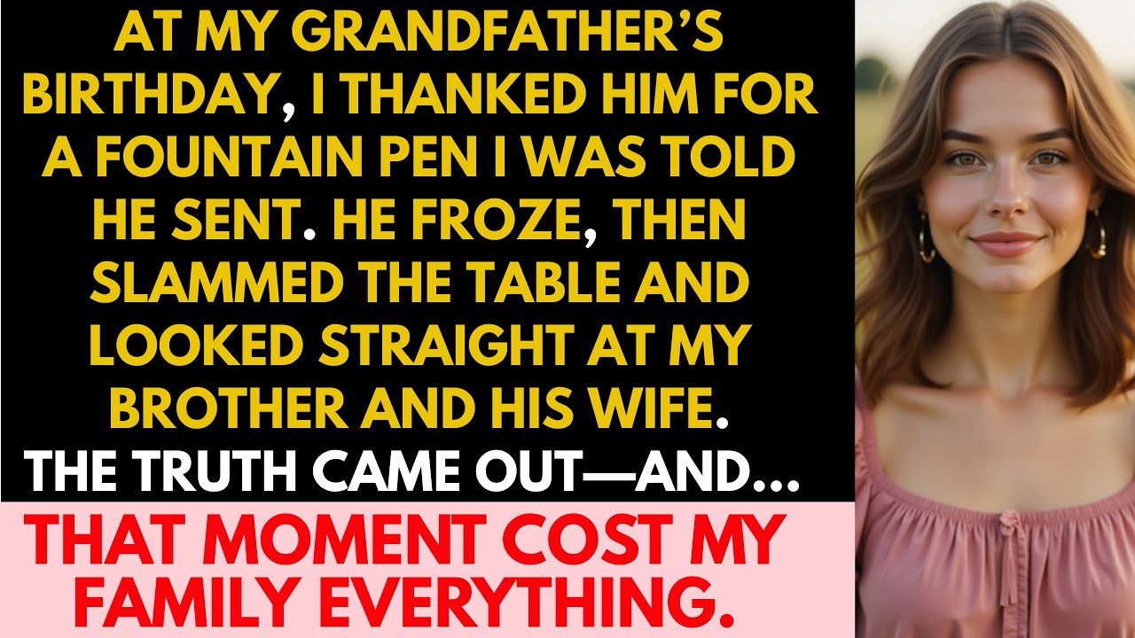 I Thanked My Grandfather For A Fountain Pen At His Birthday — That Moment Cost My Family Everything.