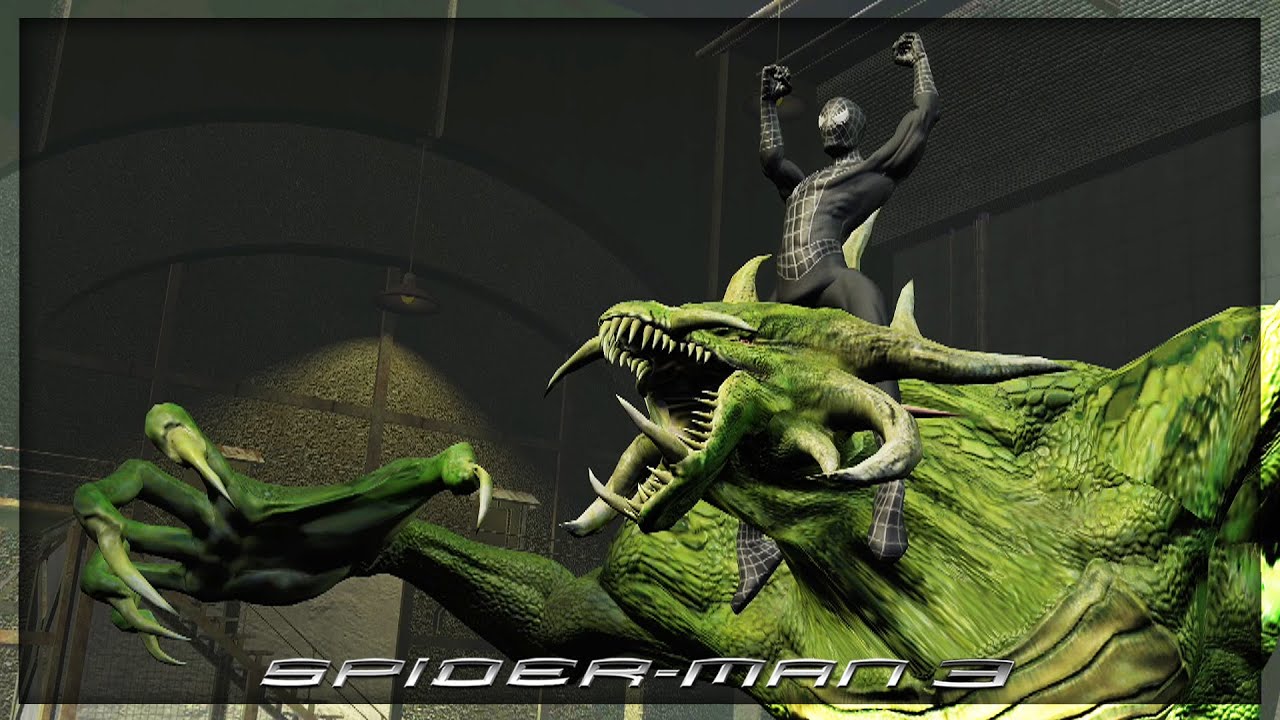 Spider-Man 3 - Giant Lizard Boss Fight (Gameplay)