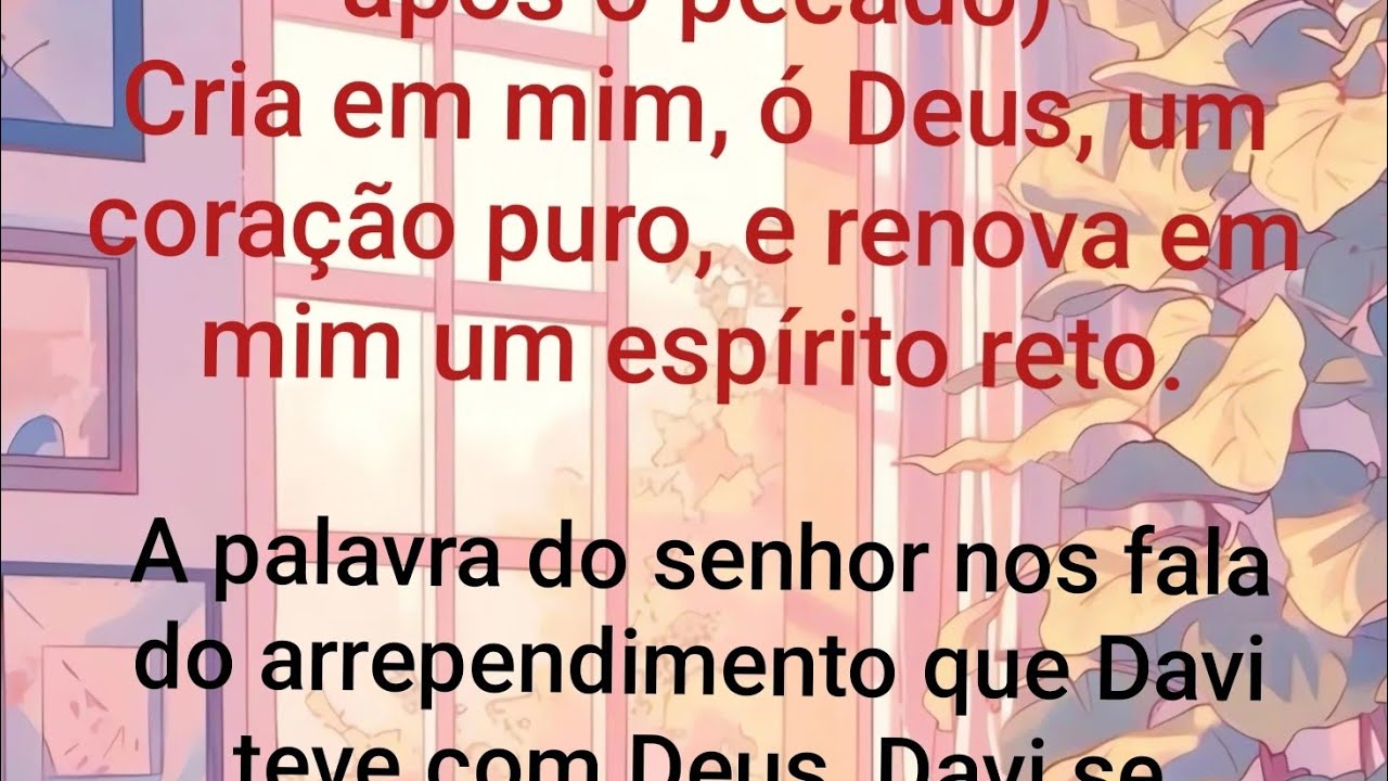 Arrependimento e Renovação!