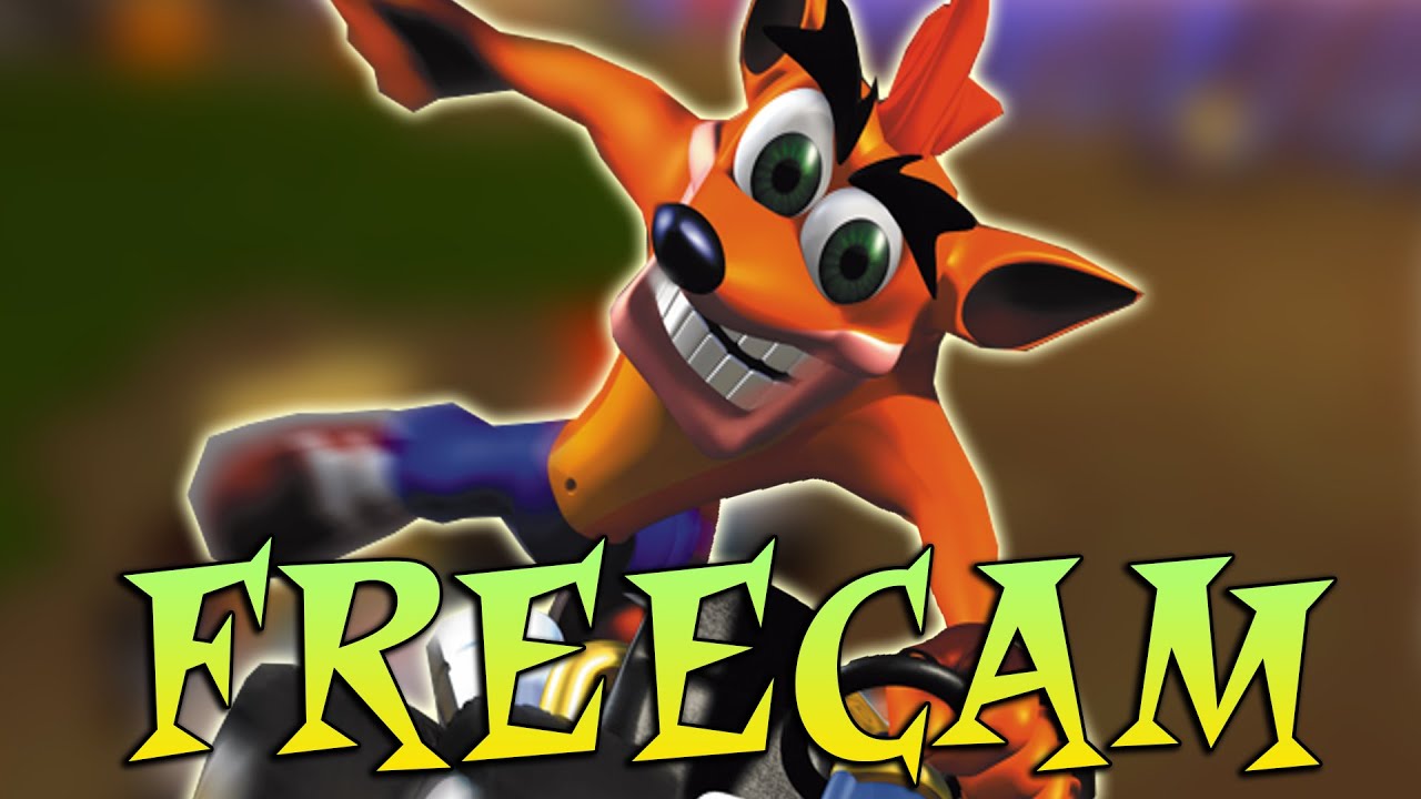 USANDO A CÂMERA LIVRE NO CTR! | Crash Team Racing (Mod) Freecam