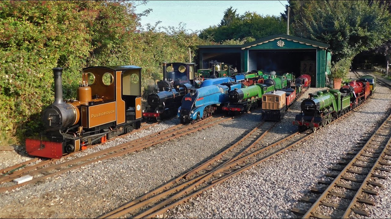 CAVALCADE of LOCOMOTIVES at the SOUTH DOWNS LIGHT RAILWAYS SILVER JUBILEE GALA - 09/08/2025