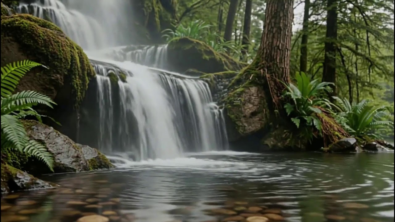 Calming River Stream with Birdsong Nature Sounds for Meditation