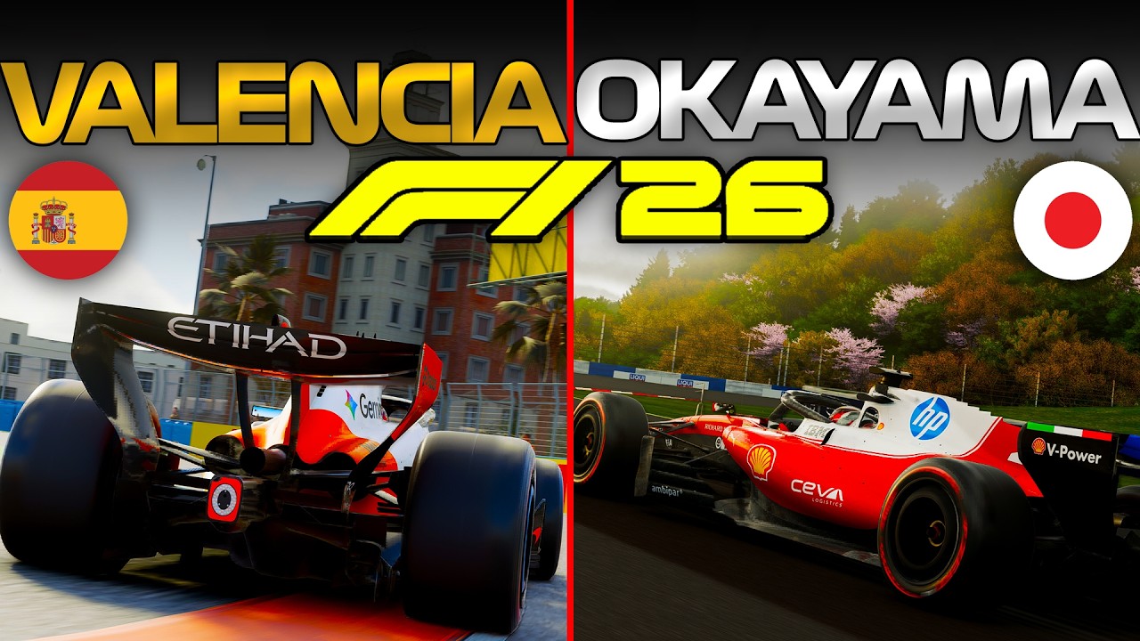 DRIVING at VALENCIA & OKAYAMA in F1 26!! (New Tracks Mods!) #shorts