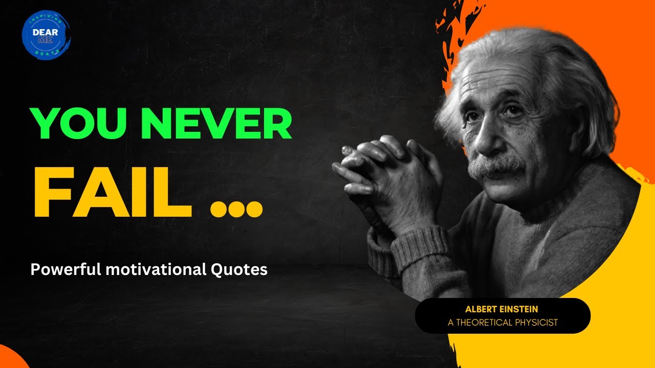 Powerful motivational Quote by Albert Einstein |  Quotes of the day | Dear Me