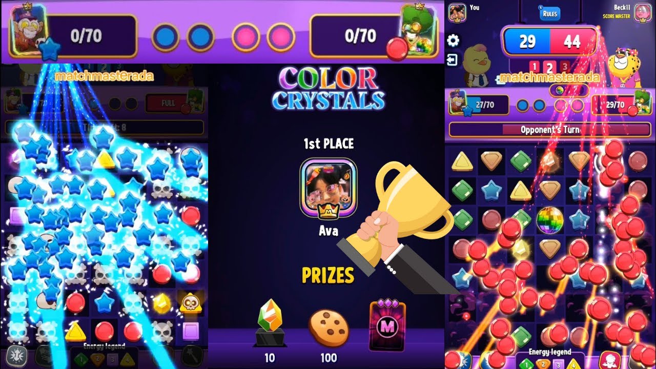 Match Masters, Tournament Winner, 70/70, Color Crystals, Legendary Boosters, Monkey JoJo Gameplay.