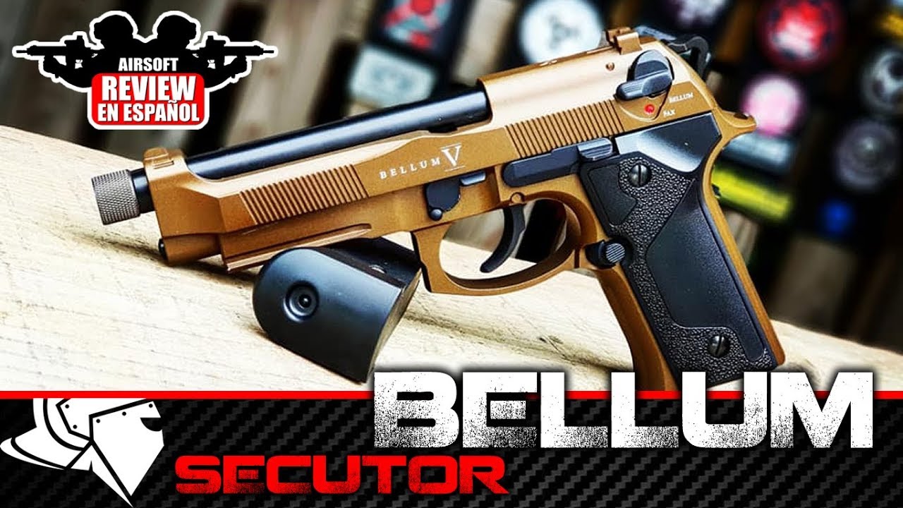 Pistola BELLUM V de SECUTOR ( Beretta ) | Airsoft Review en Español ( Test shot & Crono )