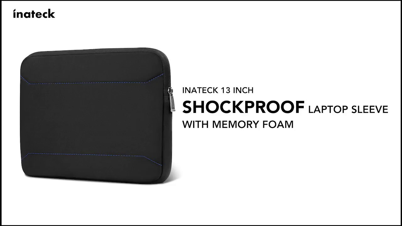 Inateck 13 inch Shockproof Laptop Sleeve LB01002 with Memory Foam