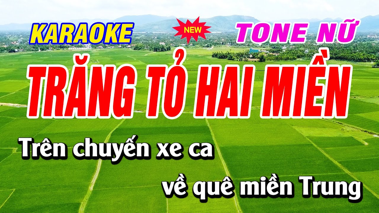 🎶 Trăng Tỏ Hai Miền  - Karaoke Tone Nữ | 💖 Duy Sơn New | Beat Mới