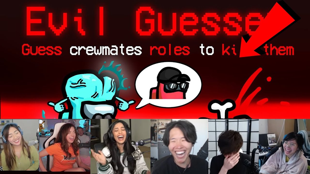 TOAST INSANE EVIL GUESSER AMONG US GAME - GUESSES EVERYONE (CUSTOM MOD) FT. TOAST, SYKKUNO, POKIMANE