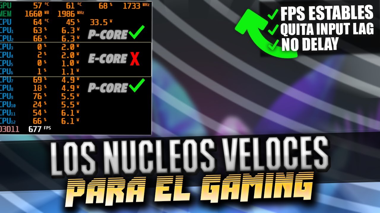&iexcl;Los NUCLEOS +VELOCES para JUEGOS! - USA Los P-Core MEJOR que los E-Core en VELOCIDAD y RENDIMIENTO