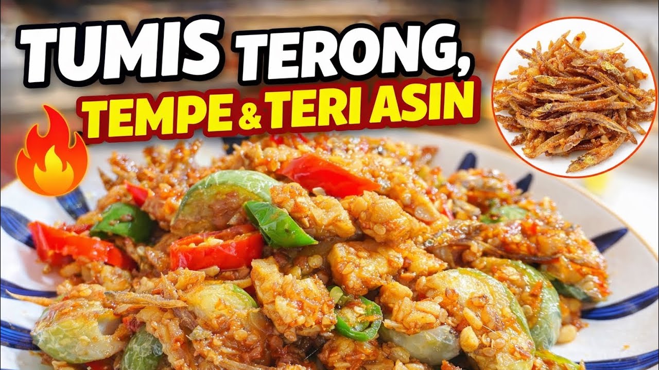 Tumis 3T enak banget terong,tempe,teri