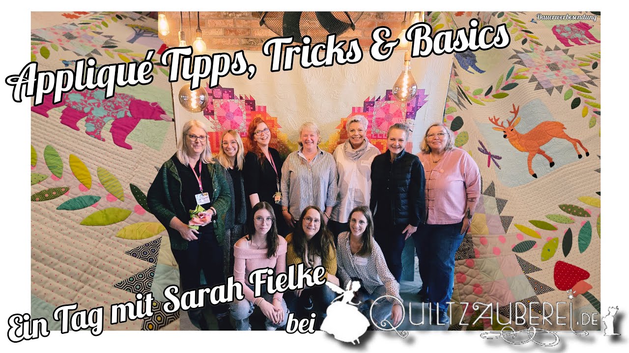 🪡Needle Turn Appliqué mit Sarah Fielke 🧵 Der besondere Handapplikationsnähkurs bei Quiltzauberei.de