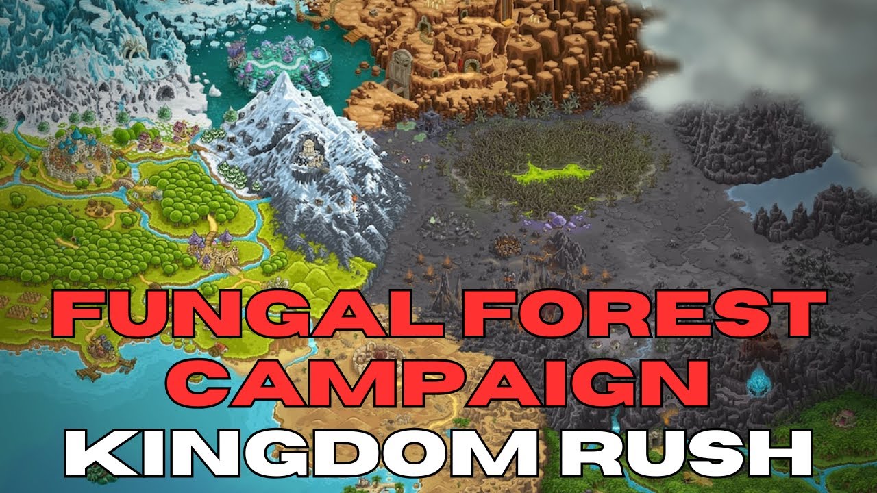 How To Easy Beat Fungal Forest Level in Kingdom Rush Campaign - How To Beat Game with 3 Stars