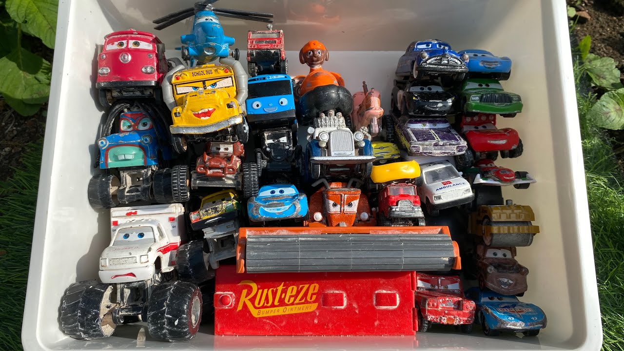 Lot of Disney Pixar Cars Unboxing Review | Lightning Mcqueen BubbleRC. Cars | Sliding Cars ASMR