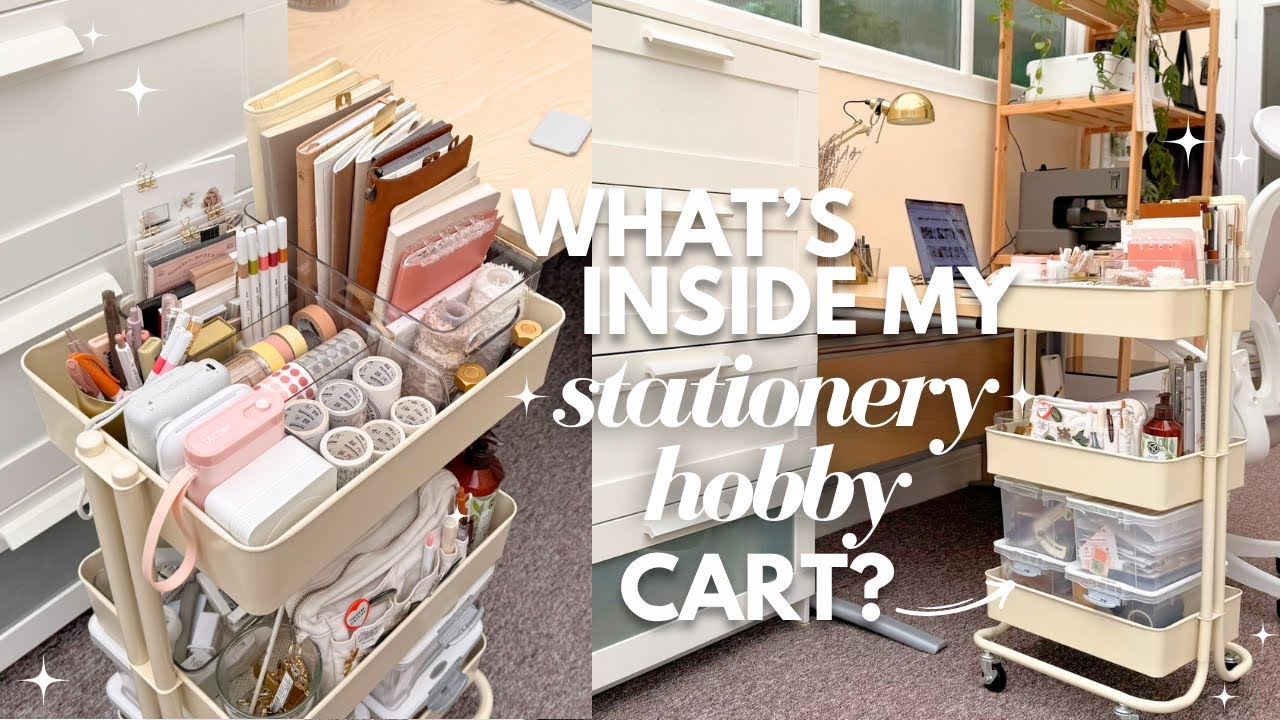 stationery hobby cart • what's in my trolley [organize with me!]