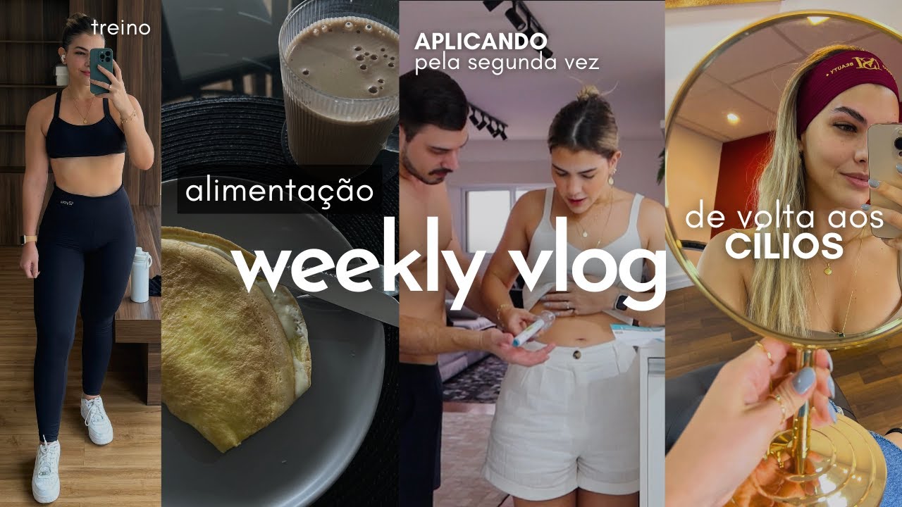 WEEKLY VLOG | GLOW UP VIAGEM, TRATAMENTO DE ENXAQUECA, COLOQUEI CÍLIOS, RO EM CASA E DRENAGEM