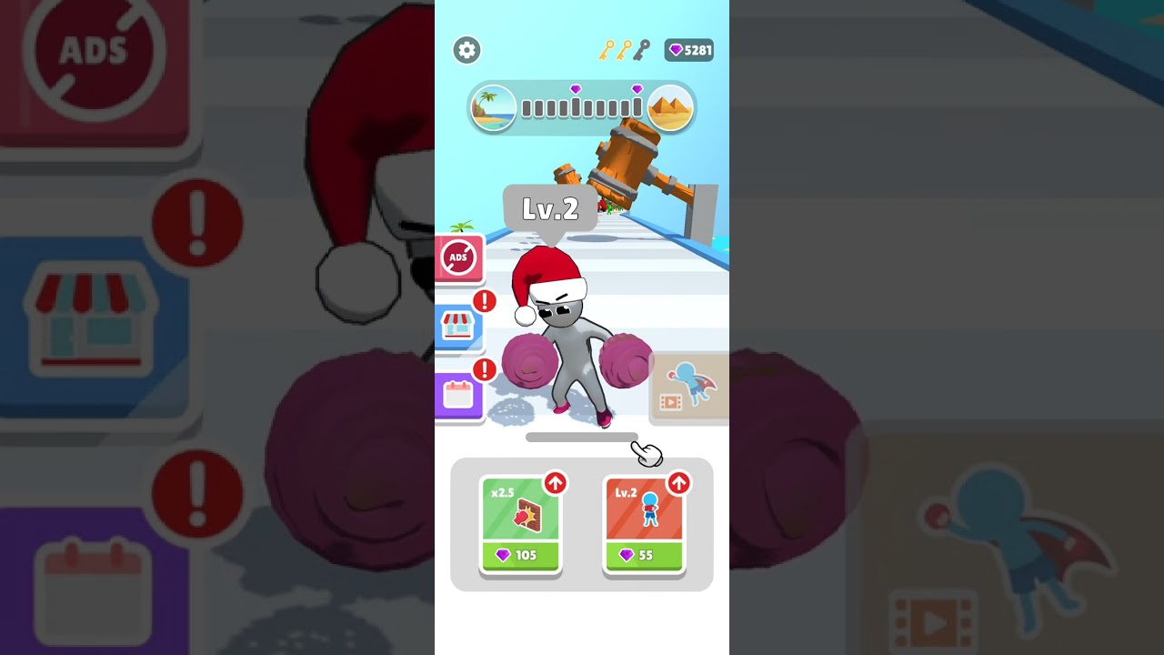 Very satisfying and relaxing ASMR level up runner game