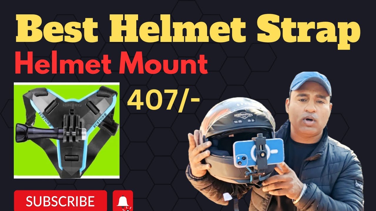 Helmet Chin Mount For Moto Vlogging, Chin Mount For Action Camera, Helmet Strap | #chinmount #gopro