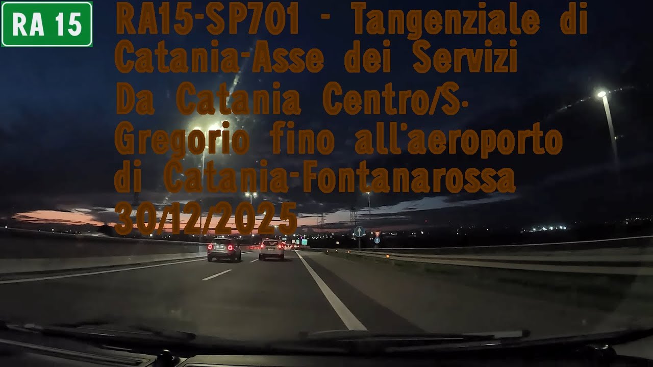 RA15-SP701 - Da Catania Centro/S. Gregorio fino all'Aeroporto di Catania-Fontanarossa 30/12/2025