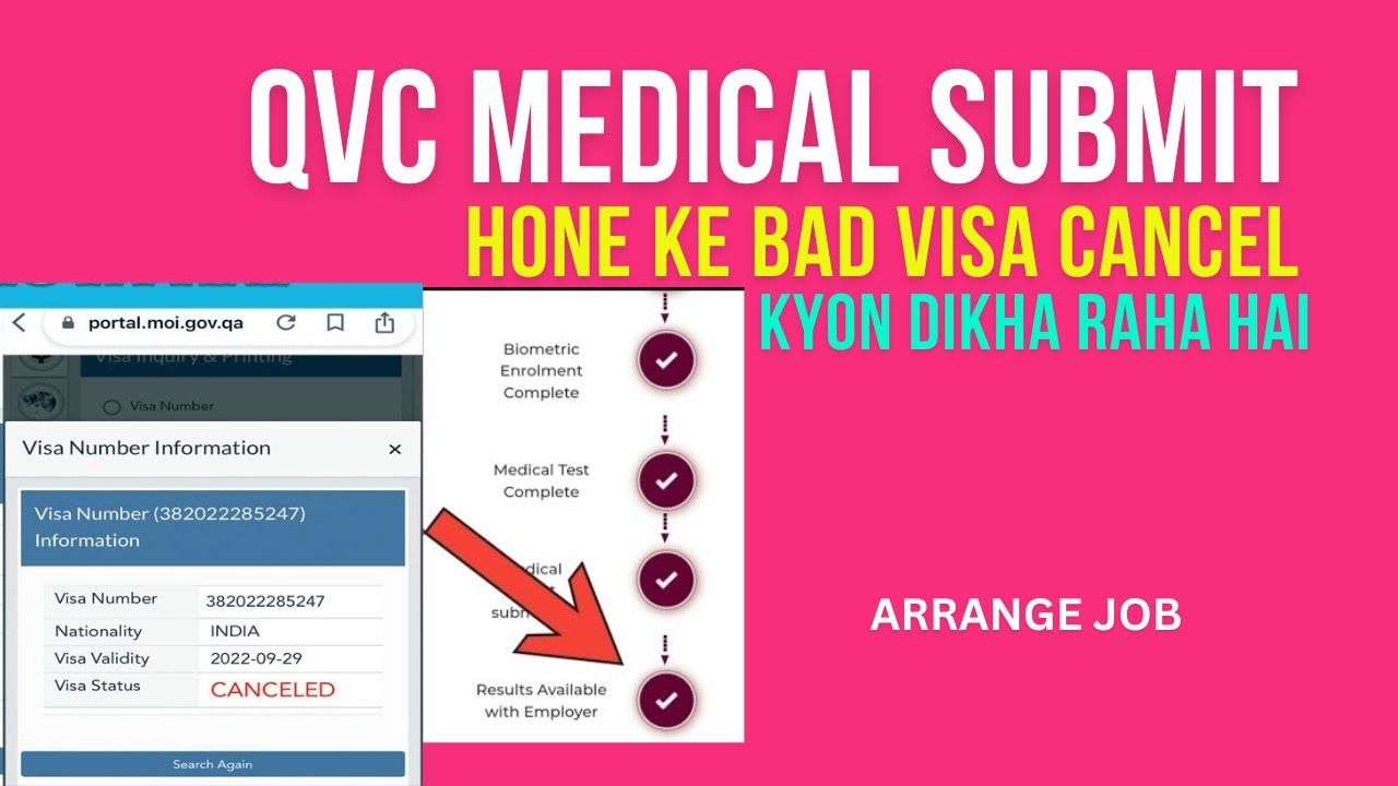 QVC Medical Submit Hone Ke Bad Visa Cancel Kyon Dikha Raha Hai I QVC Visa Cancel, Visa Under Process