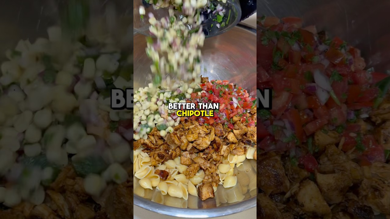 Ultimate Chipotle Pasta Salad 🌶️🔥recipe (description) ↗️ 