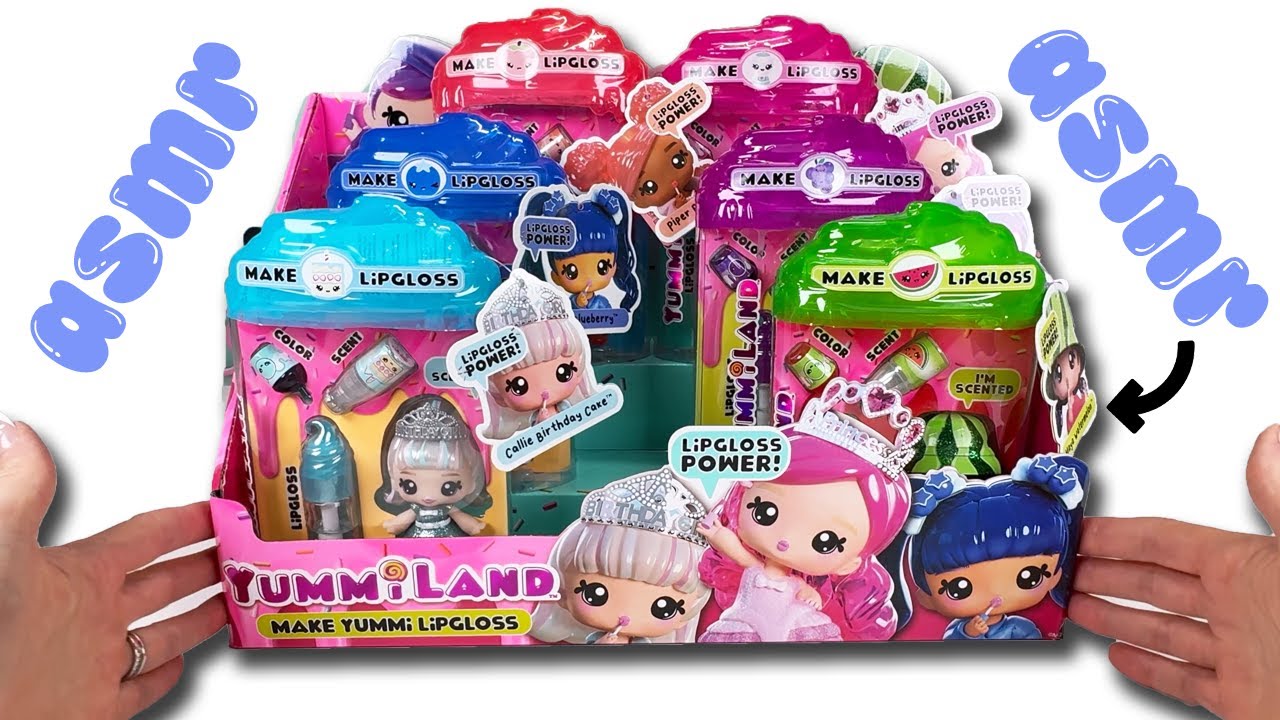 Yummi Land Lipgloss Dolls Make a Lipgloss FULL BOX Opening! ASMR Sounds