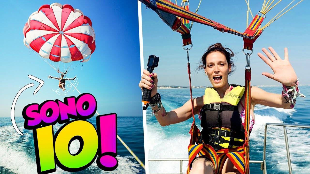 #12 - VOLO  sull'acqua con il PARACADUTE! Parafly ♥