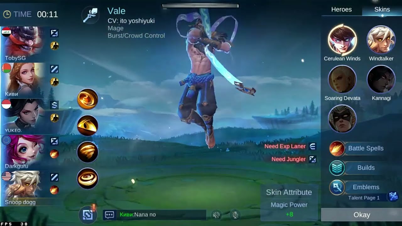 Vale 13 kill in mobile legend: