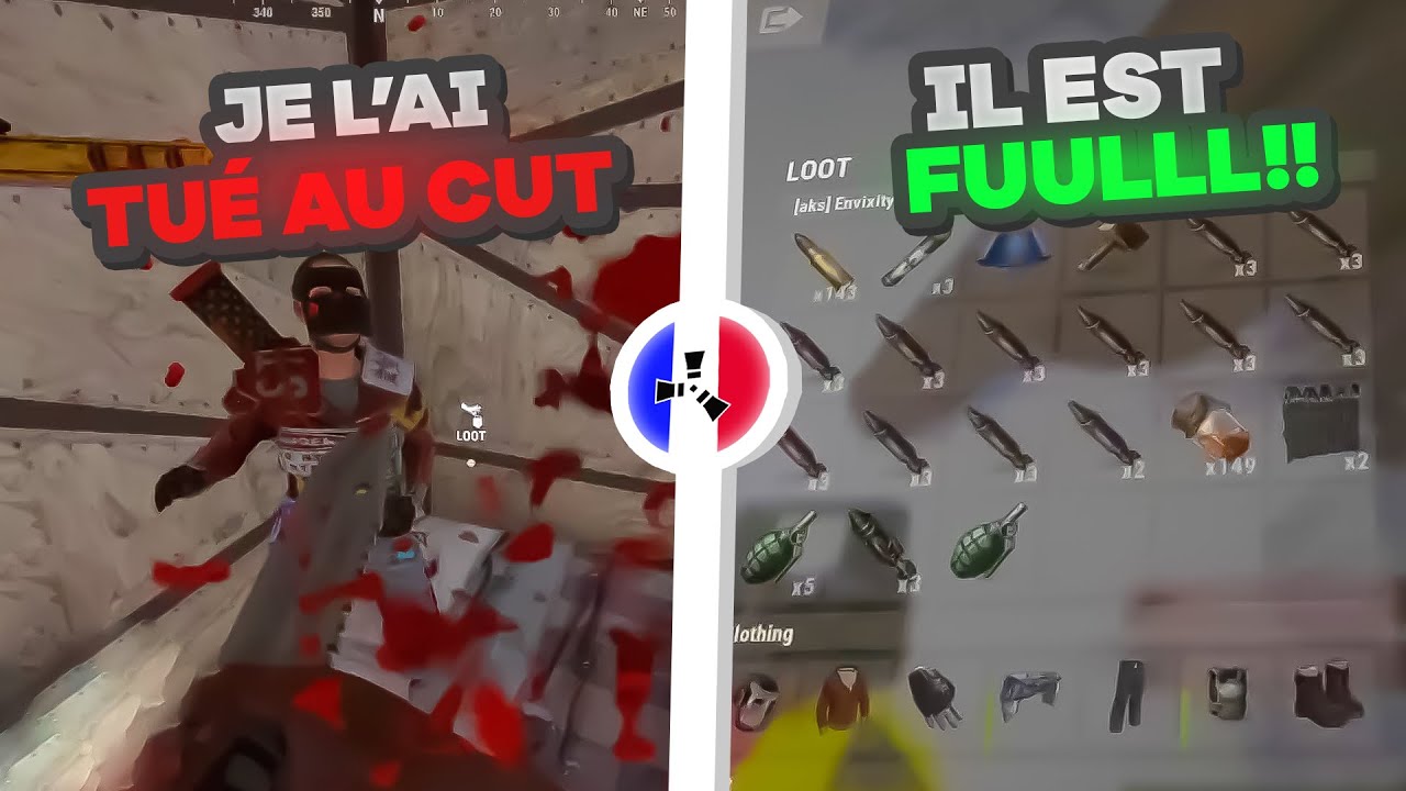 RAVEN TUE UNE AK AU COUTEAU 😂 2 INVENTAIRES DE ROCKET EN COUNTER RAID 😲 MOMENTS RUST FR #179