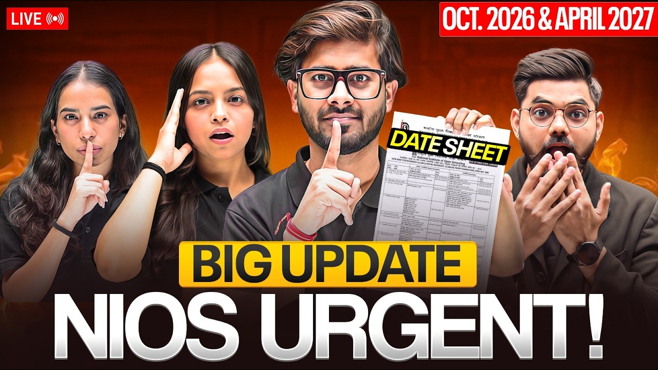 NIOS Urgent Update🔥October 2026 & April 2027