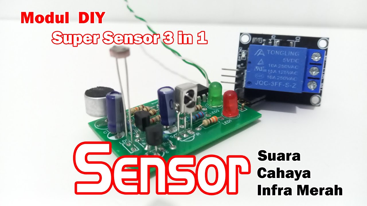Merakit KIT Super Sensor 3 in 1 DIY Sensor Suara, LDR, Infrared
