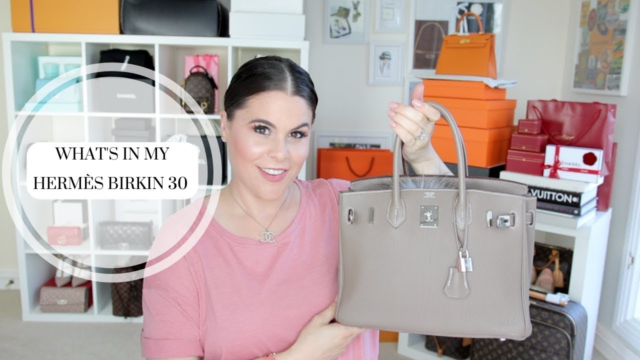 WHAT'S IN MY BAG?! + FIRST IMPRESSIONS HERMÈS BIRKIN 30 | Jerusha Couture