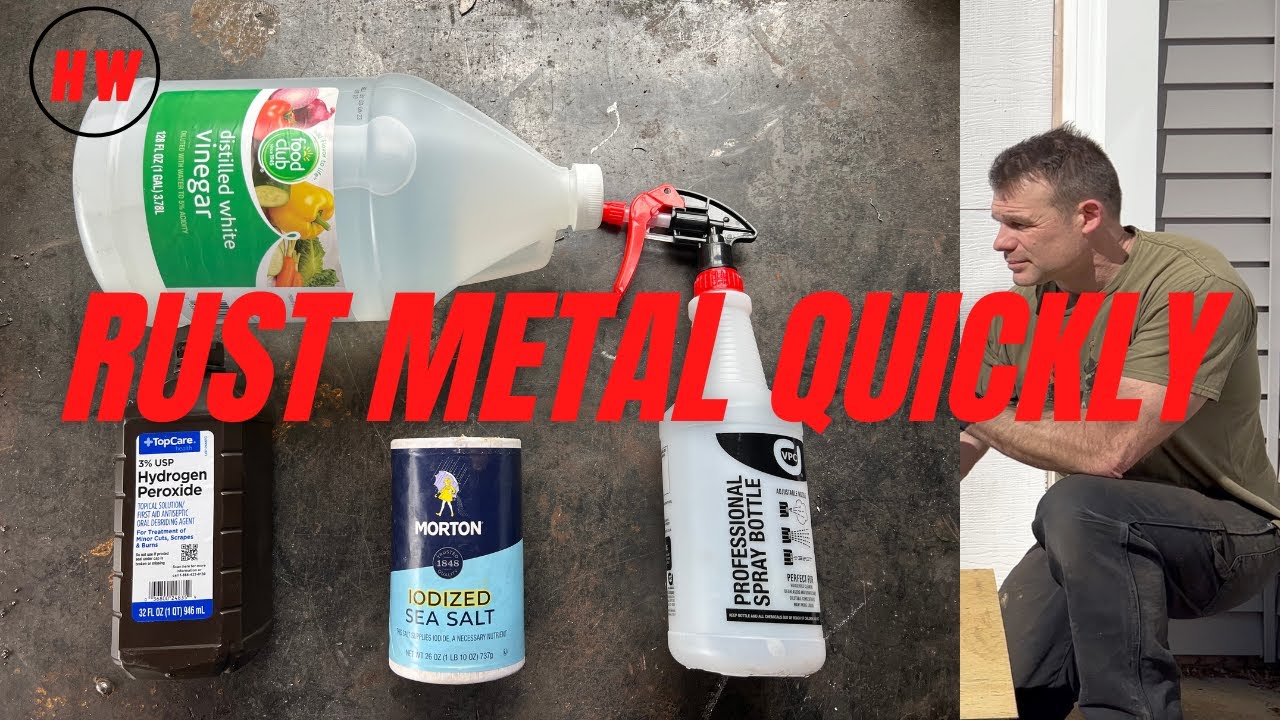 HOW TO RUST METAL QUICKLY and EASILY