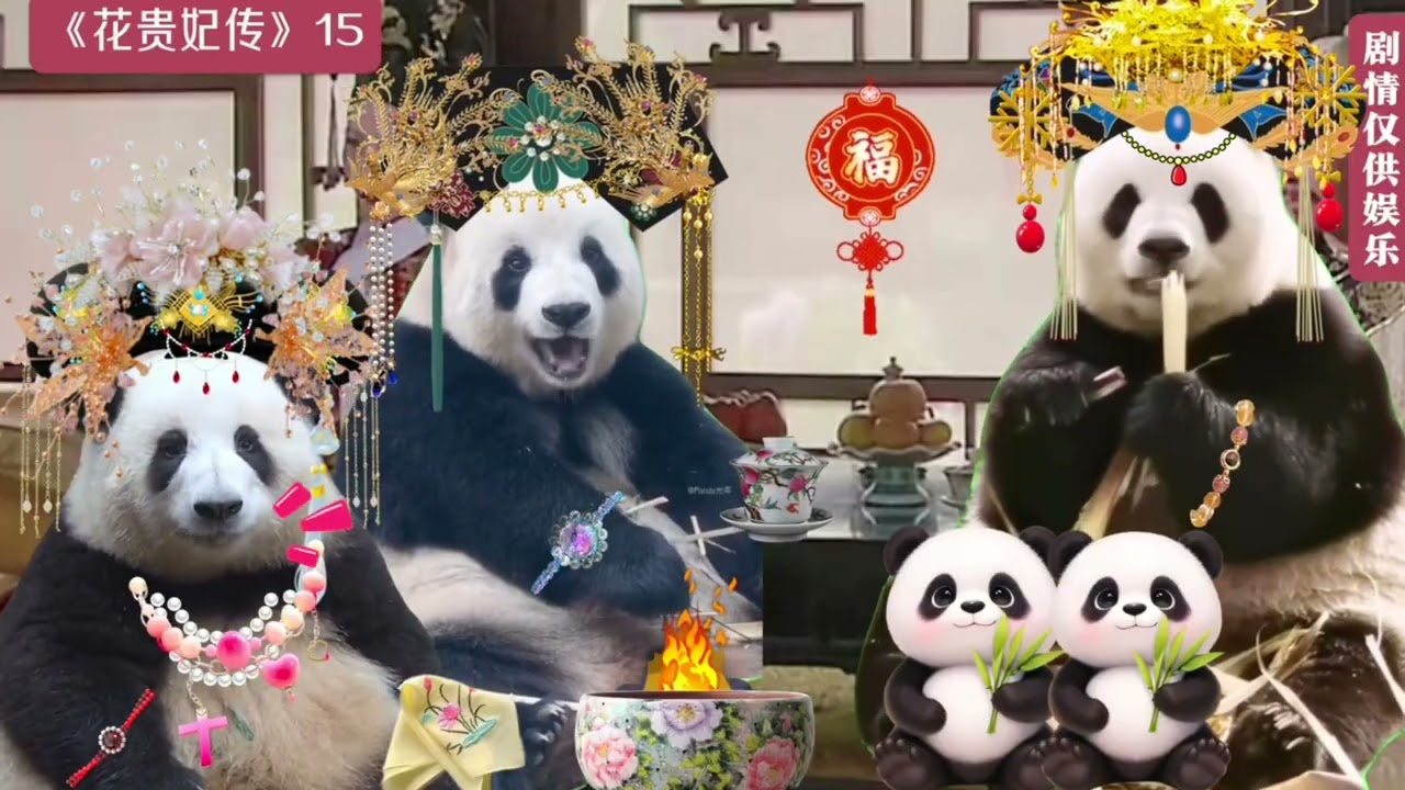第15集《花贵妃传》太后，皇后，花贵妃聚在一起的场面来喽，姨姨们速速请安吧#来这吸熊猫 #大熊猫和花 #大熊猫 #国宝 #熊猫界顶流