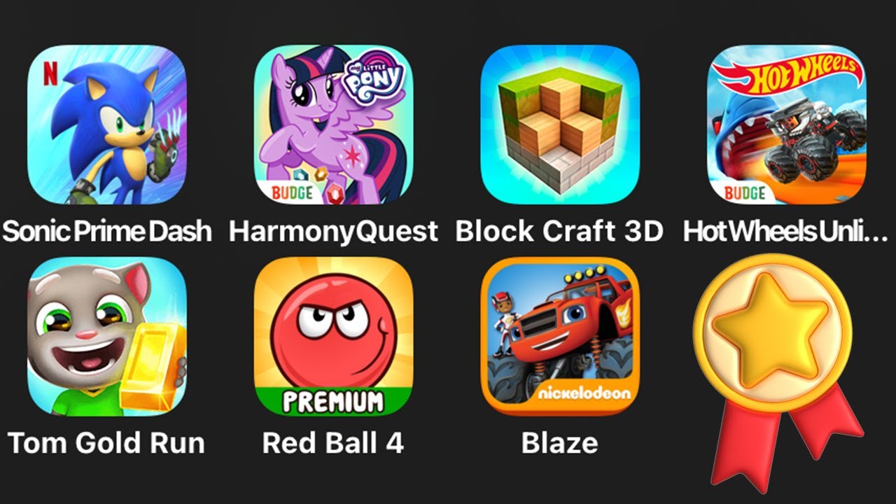 SONIC PRIME: DASH, MY LITTLE PONY: HARMONY QUEST, BLOCK CRAFT 3D, ГОВОРЯЩИЙ ТОМ: БЕГ ЗА ЗОЛОТОМ, ...