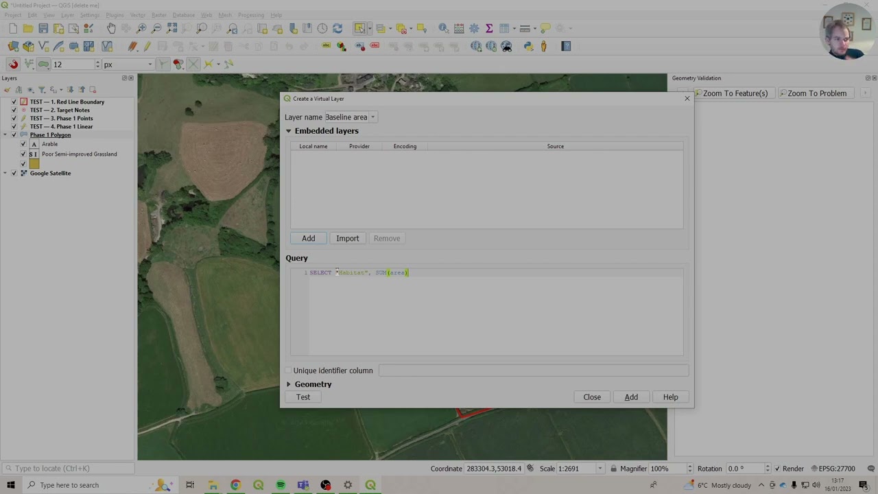 QGIS Phase 1 Habitat: Advanced - Auto summing layer